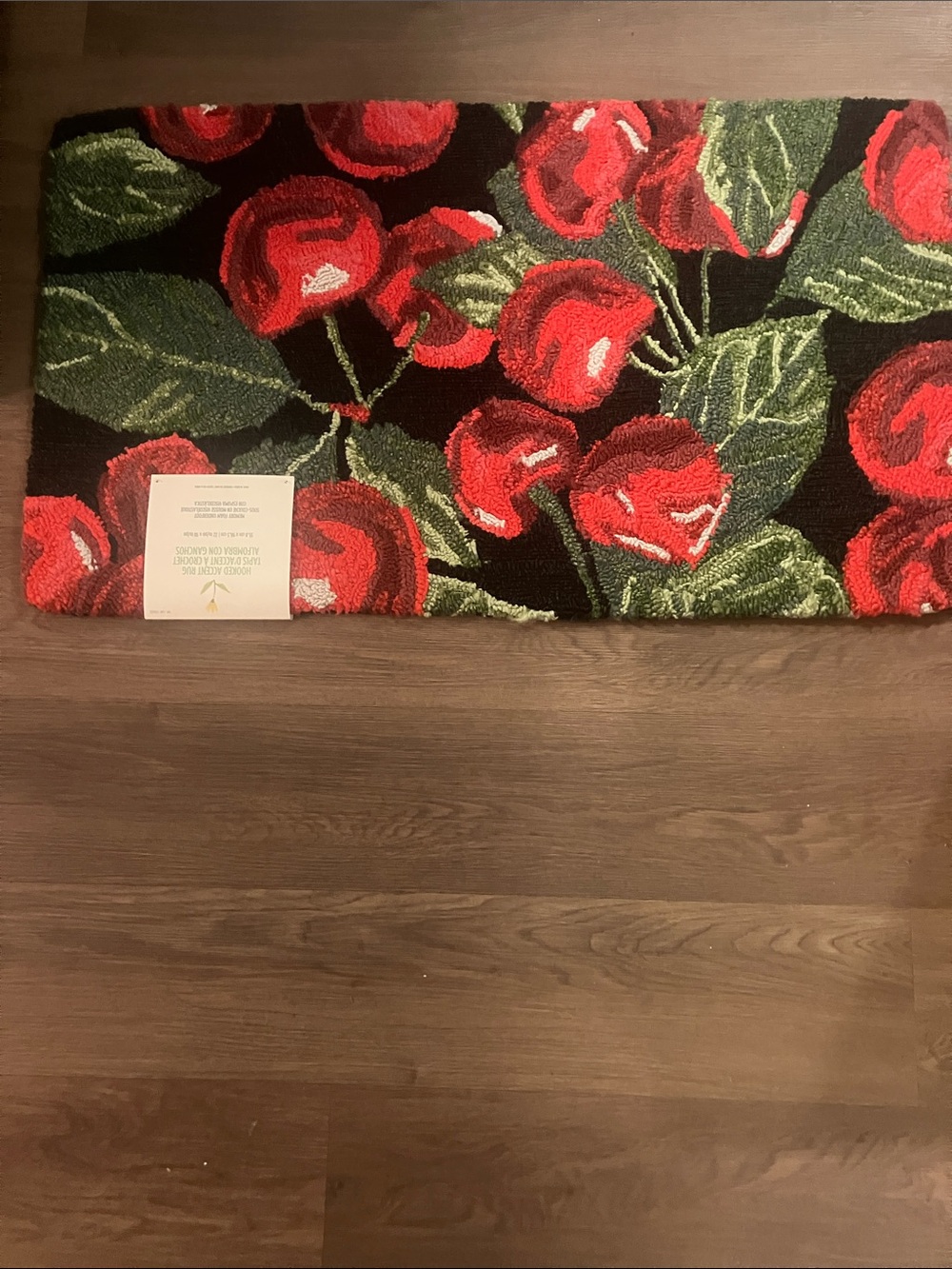 Red Floral Accent Rug - Home Accents